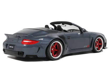 Porsche 911 LB-Works Alpha 9 Gray with Black Hood 1/18 Model Car