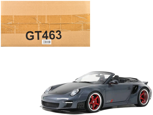 Porsche 911 LB-Works Alpha 9 Gray with Black Hood 1/18 Model Car