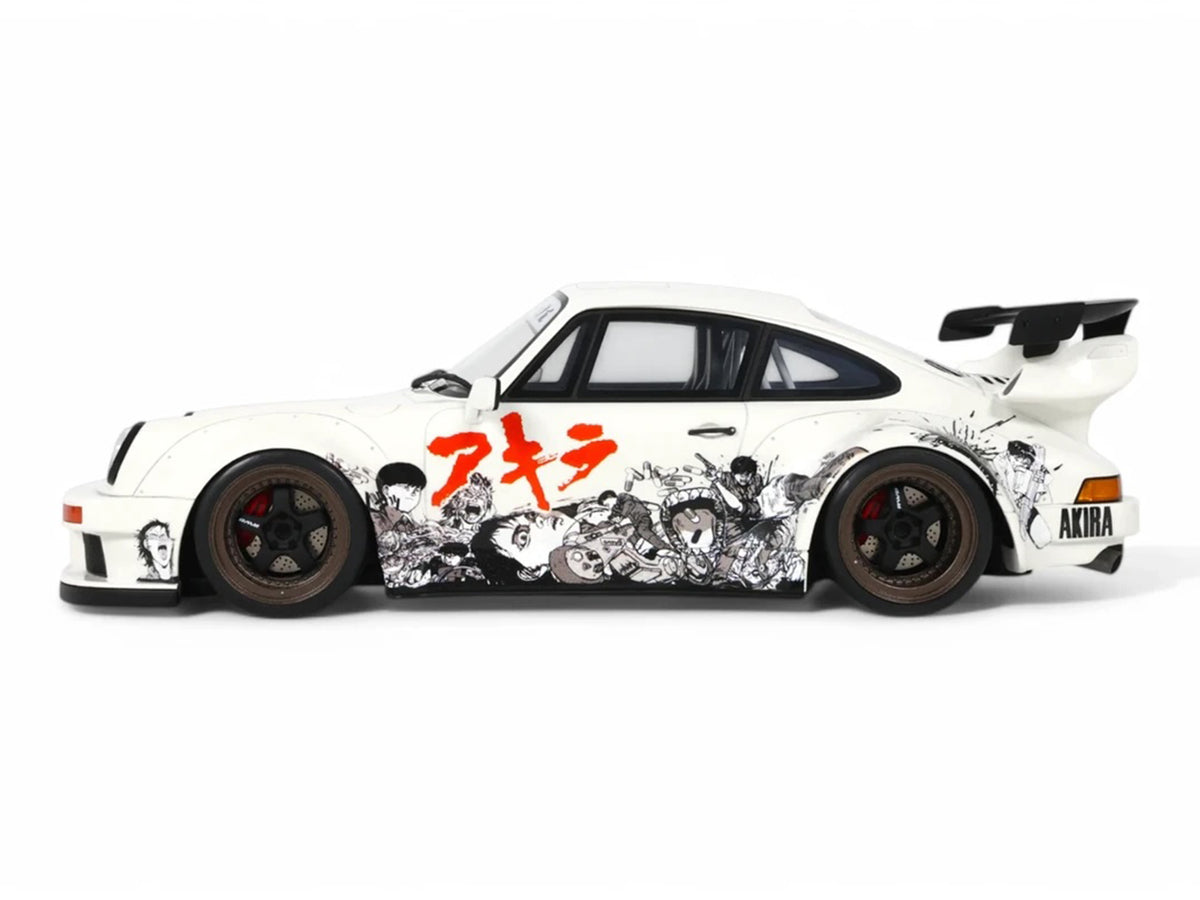 2024 RWB Akira White with Graphics "Akira" (1988) Movie 1/18 Model Car