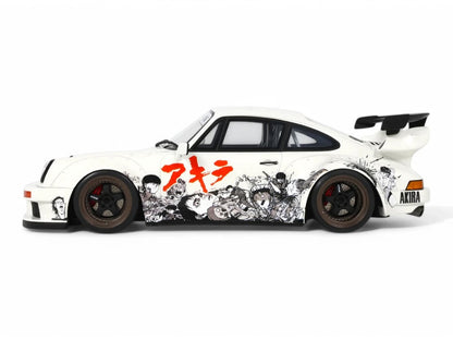 2024 RWB Akira White with Graphics "Akira" (1988) Movie 1/18 Model Car