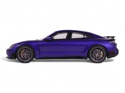 2023 Porsche Taycan Turbo GT Purple Sky Metallic 1/18 Model Car