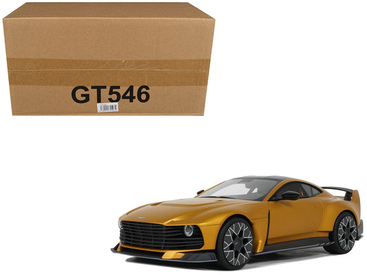 2024 Aston Martin Valiant Auric Gold Metallic with Black Top 1/18 Model Car