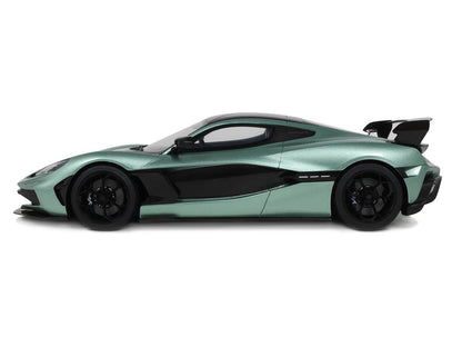 2024 Rimac Nevera R Green Metallic with Black Top 1/18 Model Car
