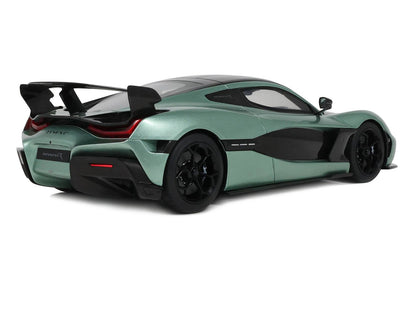 2024 Rimac Nevera R Green Metallic with Black Top 1/18 Model Car