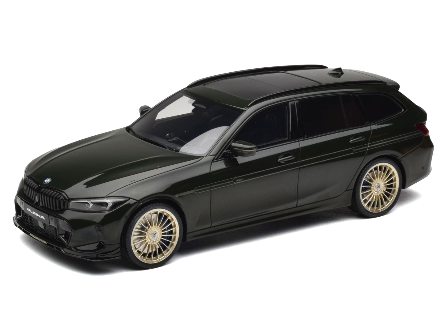 2025 BMW Alpina B3 GT Touring Green Metallic 1/18 Model Car