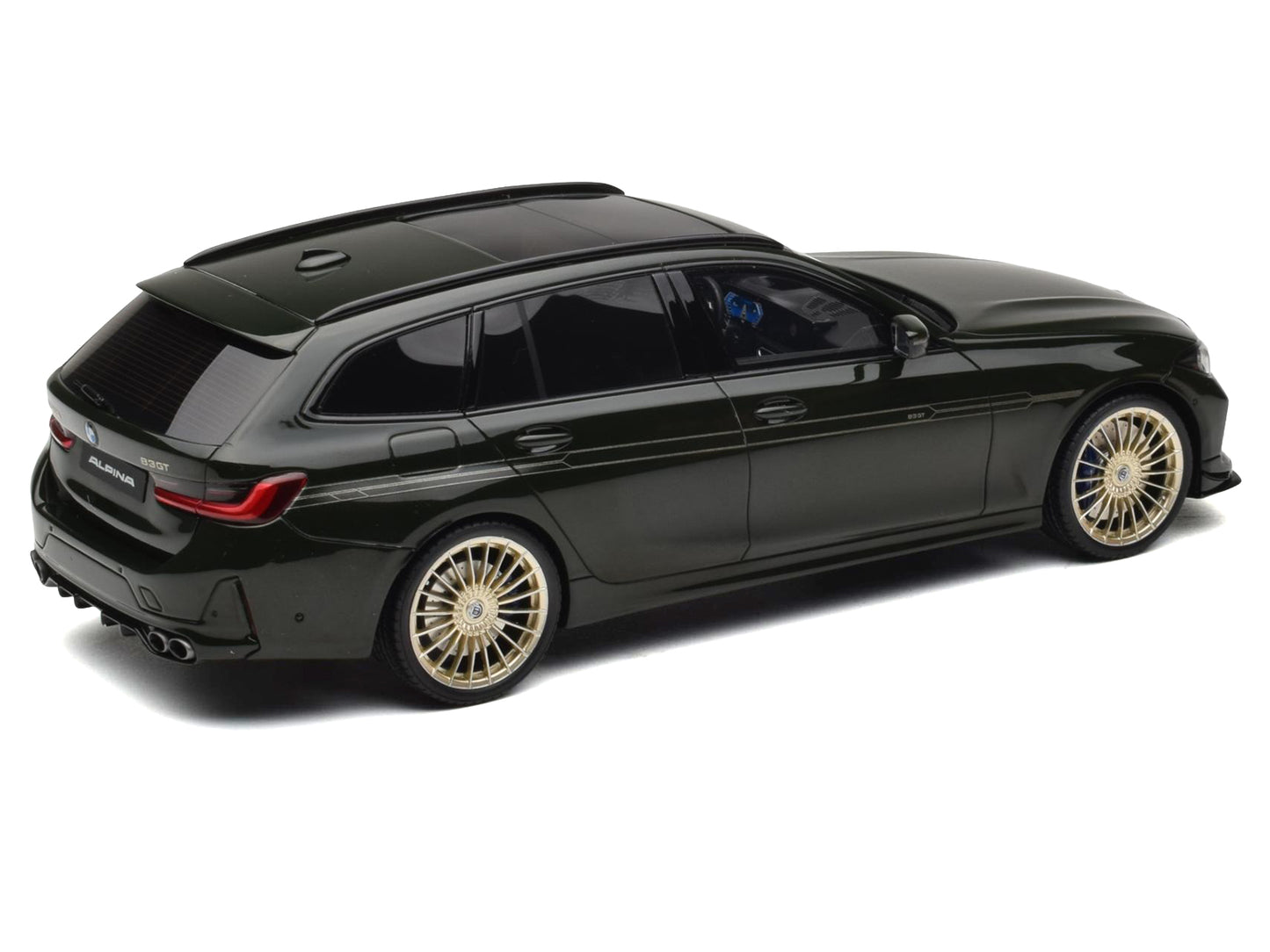2025 BMW Alpina B3 GT Touring Green Metallic 1/18 Model Car