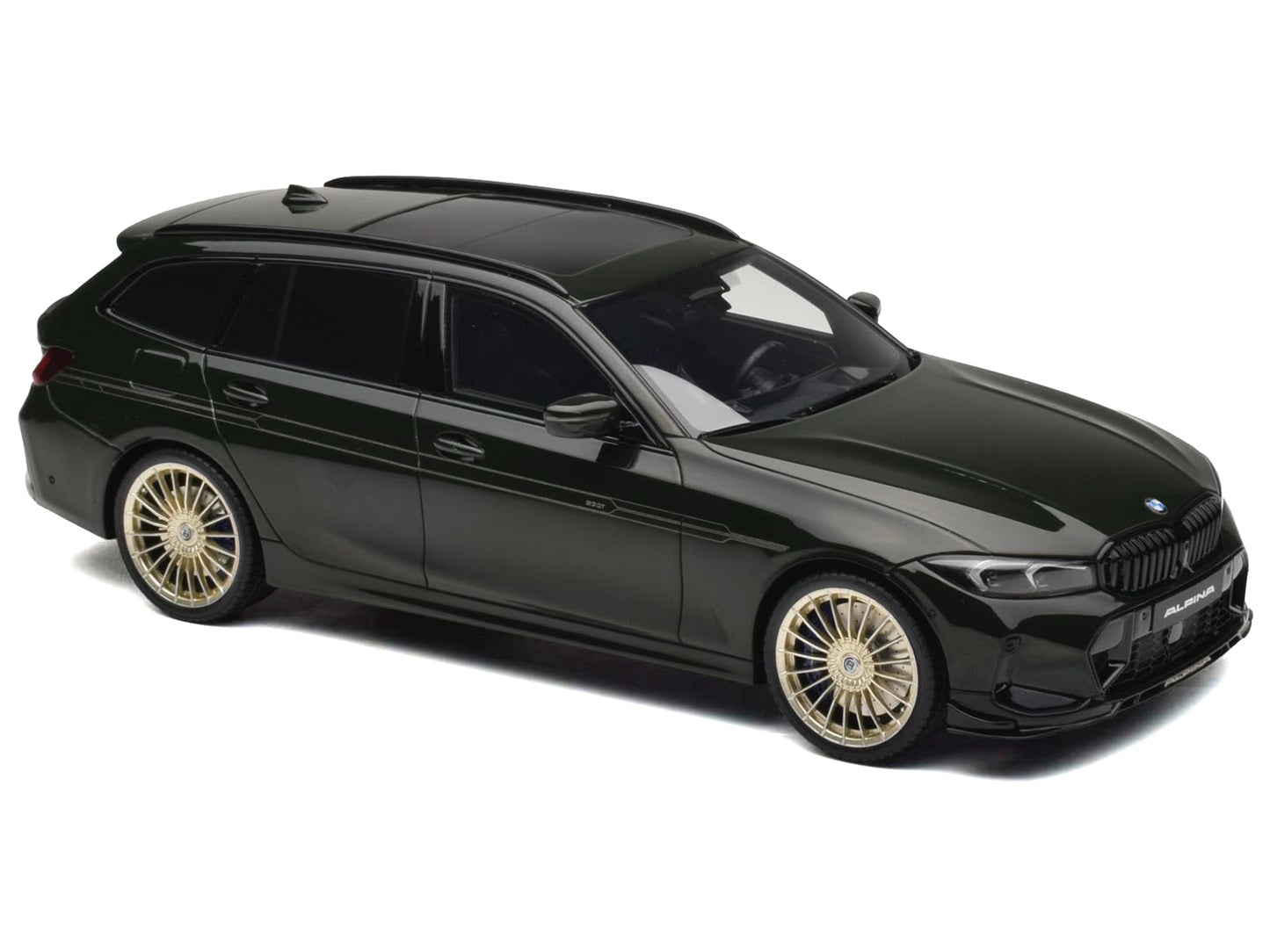 2025 BMW Alpina B3 GT Touring Green Metallic 1/18 Model Car