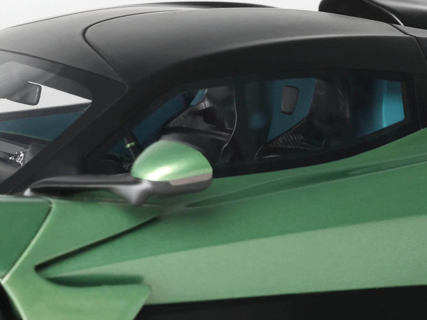 2025 Aston Martin Valhalla Green Metallic with Black Top 1/18 Model Car