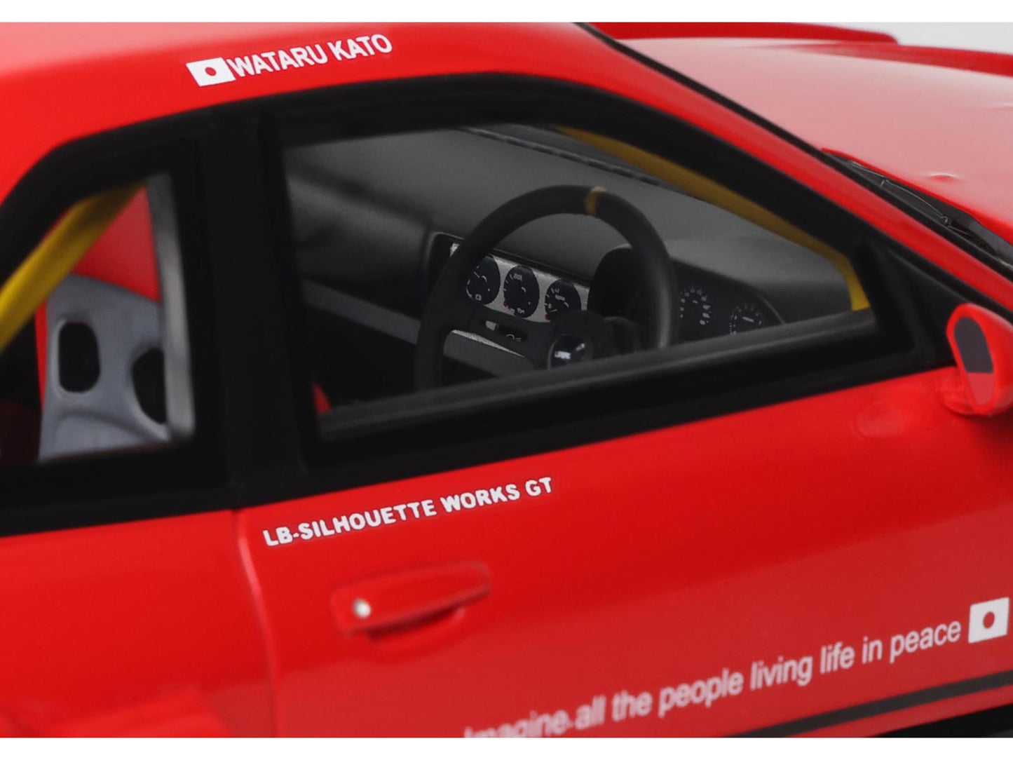 2020 Nissan Skyline GT-R (R34) LB-Super Silhouette RHD (Right Hand Drive) #5 Red and Black 1/18 Model Car
