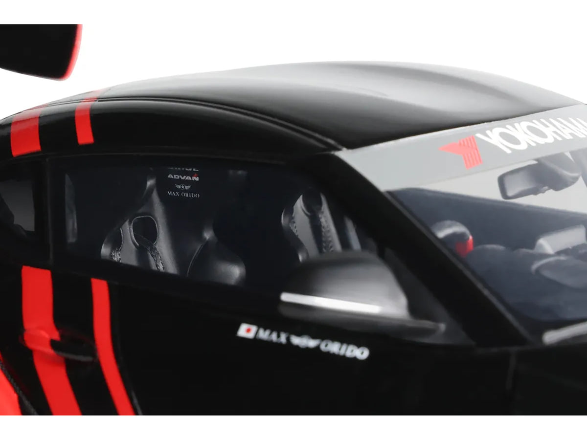 2020 Toyota Supra GR RHD (Right Hand Drive) "Advan" Black and Red 1/18 Model Car