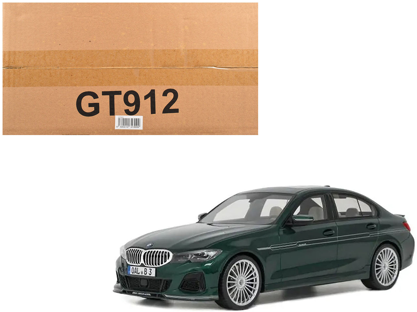 BMW Alpina B3 Green Metallic 1/18 Model Car