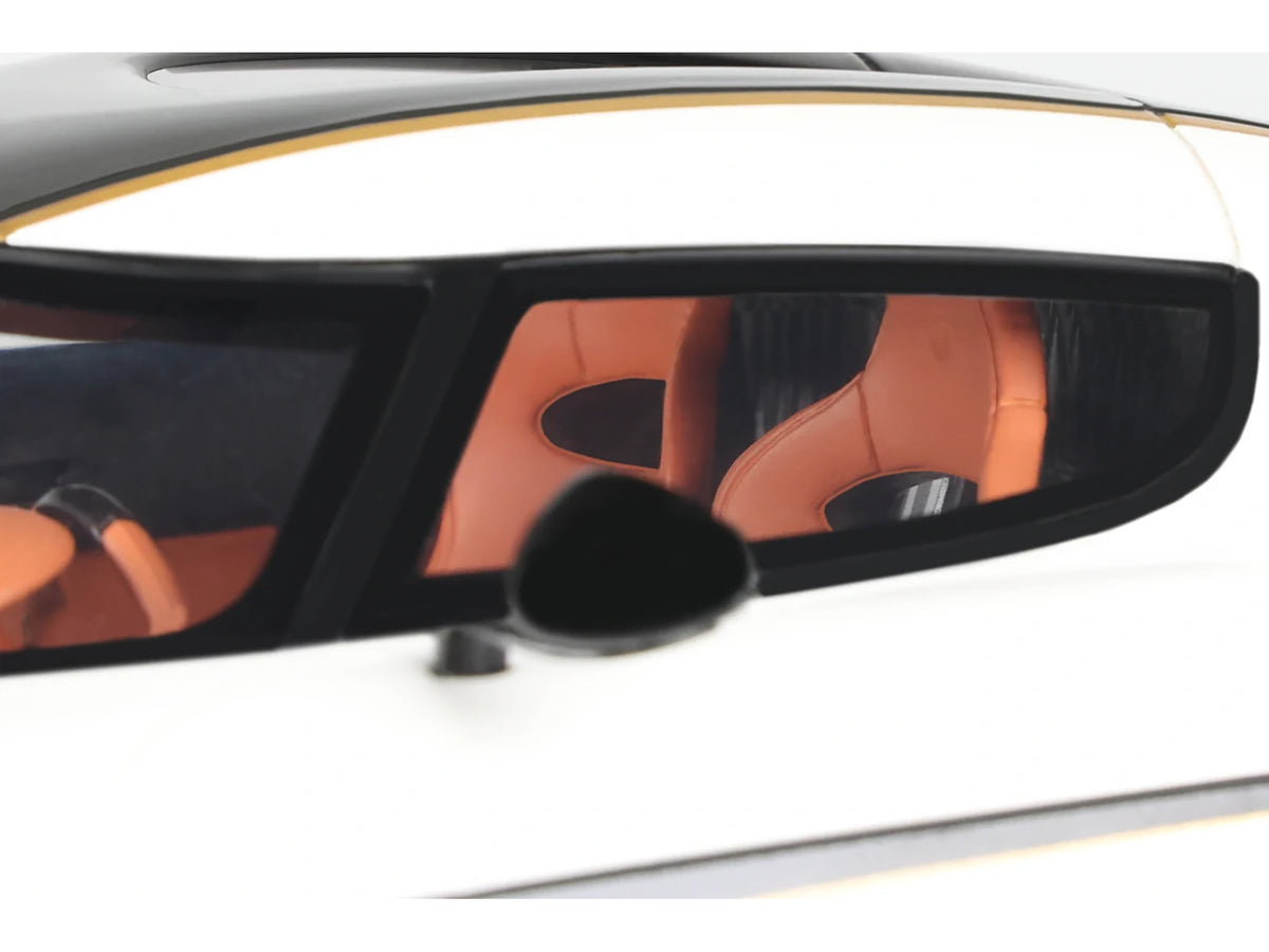 2023 Koenigsegg Regera White with Black Stripes 1/18 Model Car