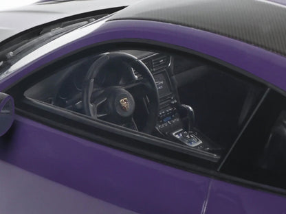 2021 Porsche 911 (991.2) GT2 RS Ultraviolet Metallic with Carbon Stripes 1/18 Model Car