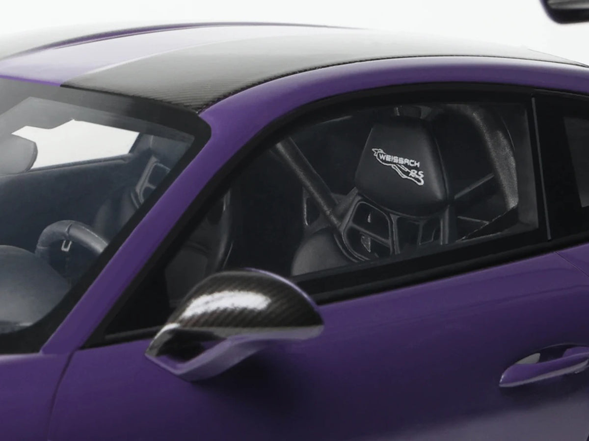 2021 Porsche 911 (991.2) GT2 RS Ultraviolet Metallic with Carbon Stripes 1/18 Model Car