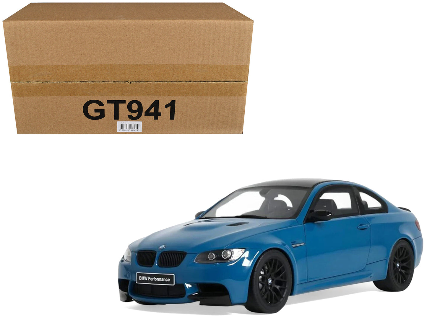 2007 BMW M3 E92 Blue Metallic with Black Top 1/18 Model Car