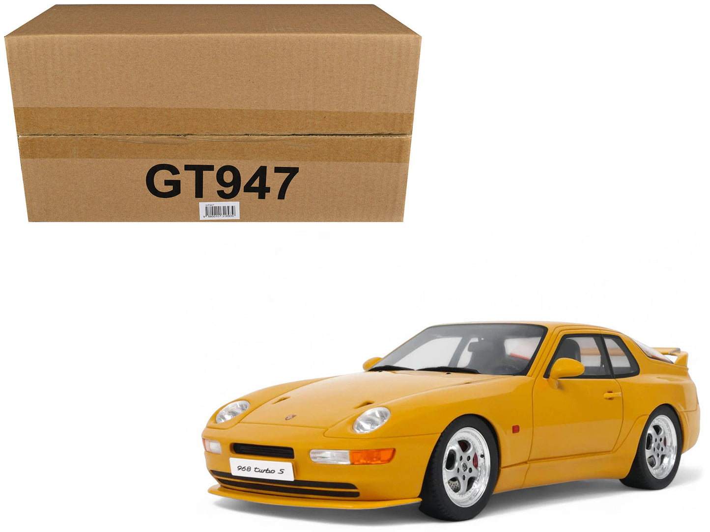1993 Porsche 968 Turbo S Yellow 1/18 Model Car