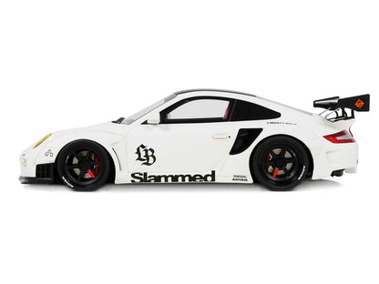 2024 Porsche 911 Turbo LB-Works White with Black Top 1/18 Model Car