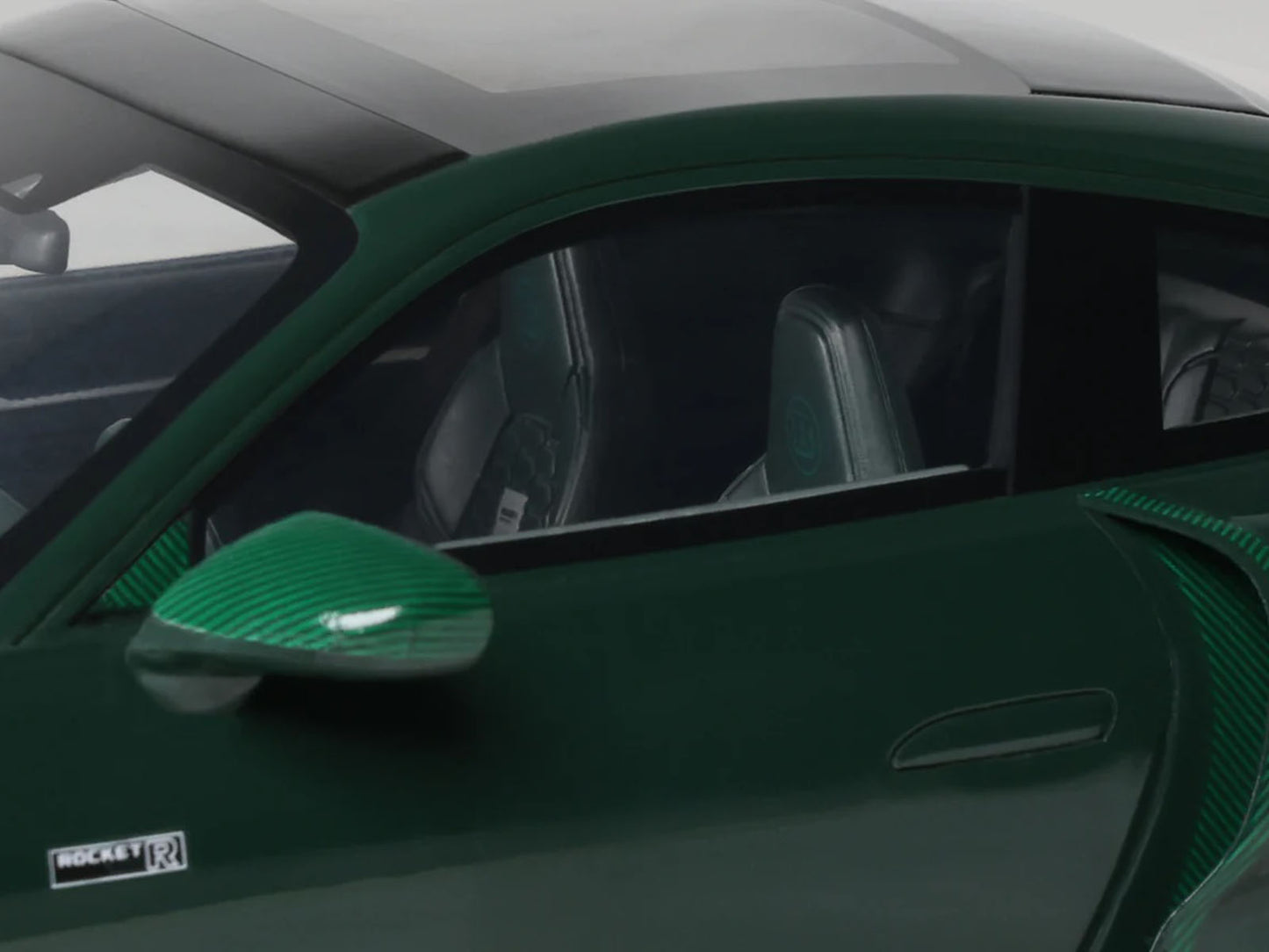 2024 Brabus 900 Rocket-R Green Metallic with Green Carbon Hood 1/18 Model Car