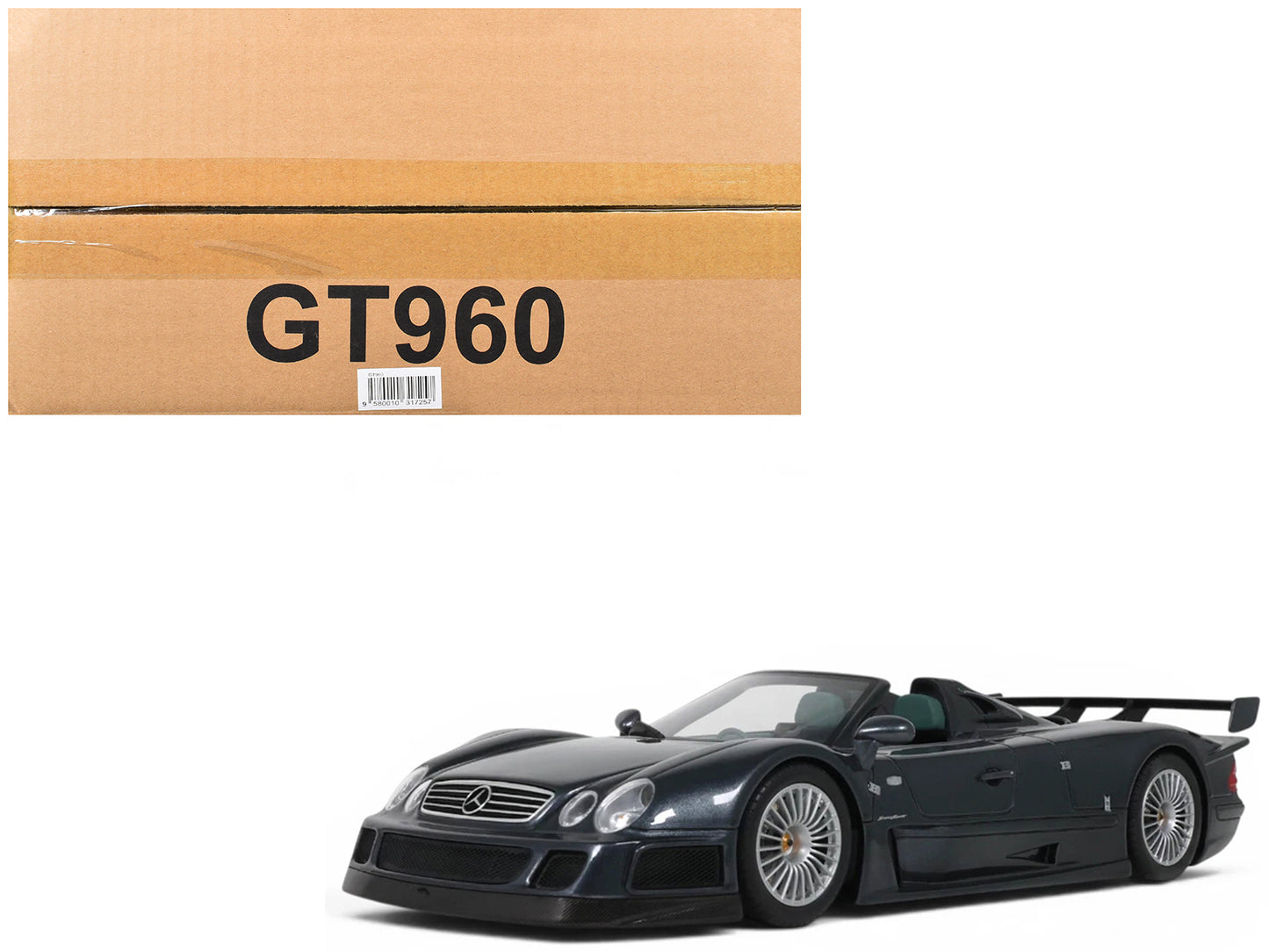 1999 Mercedes-Benz AMG CLK-GTR Roadster Gray Metallic 1/18 Model Car