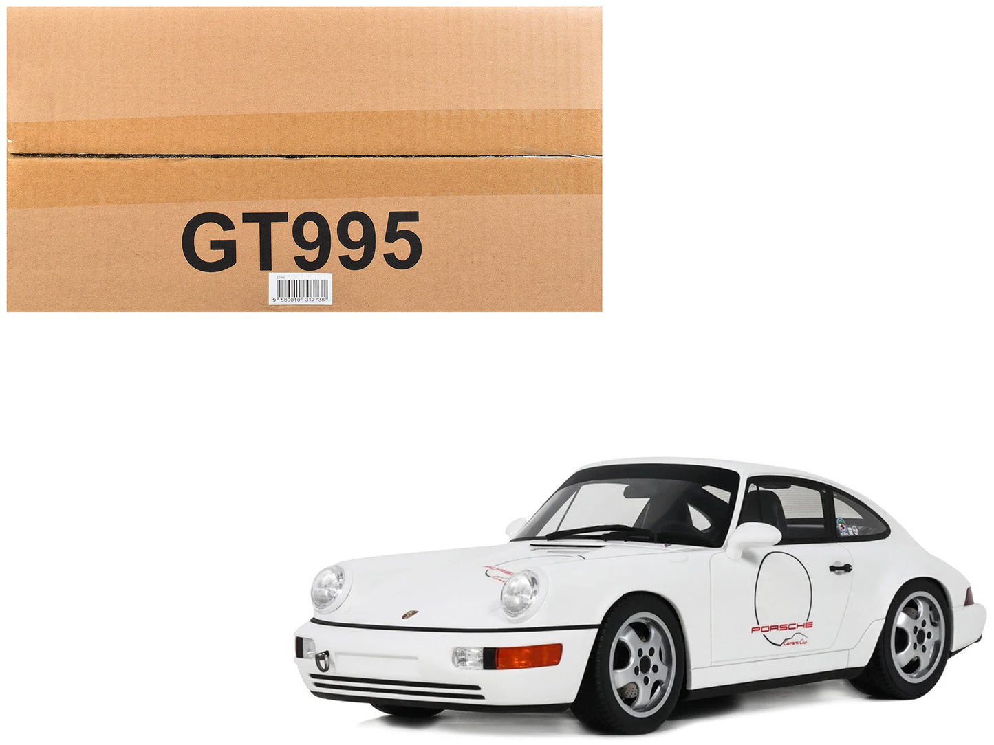 1992 Porsche 911 (964) "Carrera Cup - USA Edition" White 1/18 Model Car