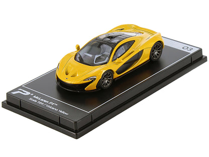 McLaren P1 Volcano Yellow Metallic with Black Top "Hypercar League Collection" 1/64 Diecast Model Car