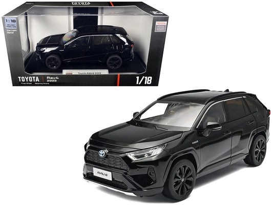 2023 Toyota Rav4 Hybrid Black 1/18 Diecast Model Car