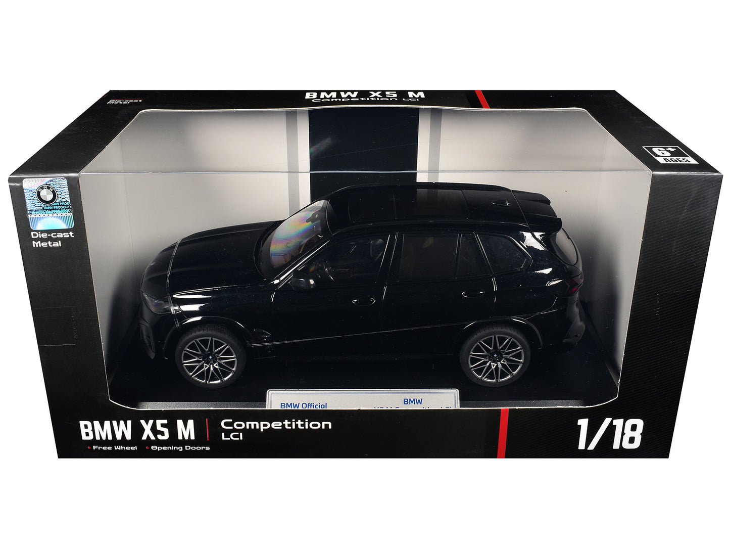BMW X5 M Competition LCI Black Metallic with Moonroof 1/18 Diecast Model Car