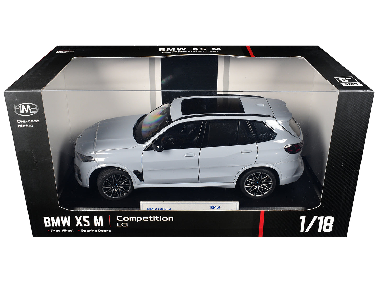 BMW X5 M Competition LCI Gray with Moonroof 1/18 Diecast Model Car