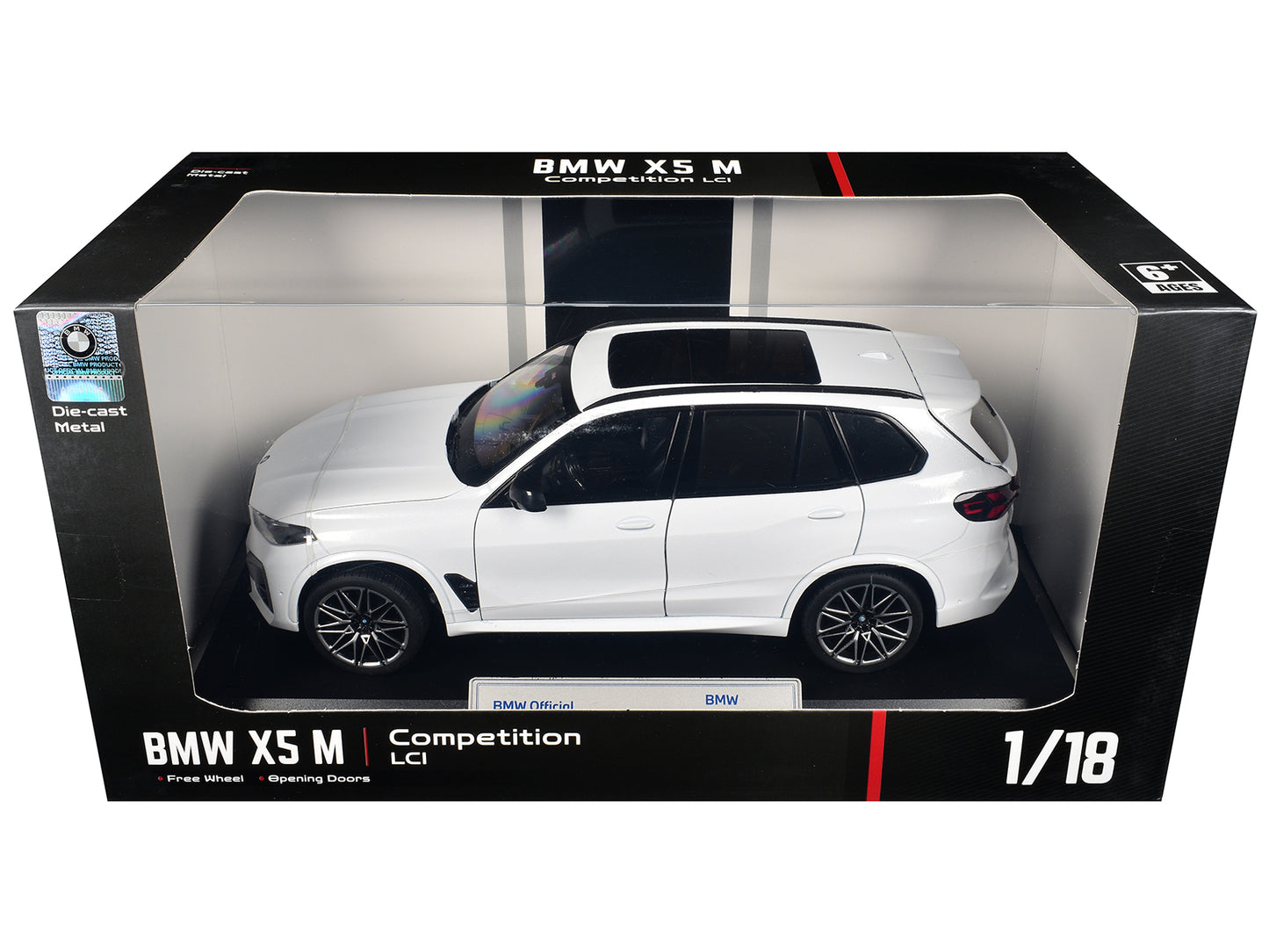 BMW X5 M Competition LCI White Metallic with Moonroof 1/18 Diecast Model Car