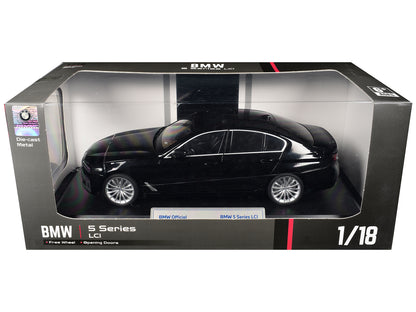 BMW 5 Series LCI Black Metallic with Moonroof 1/18 Diecast Model Car