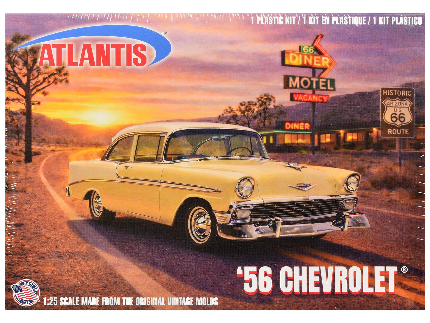 Skill 3 Model Kit 1956 Chevrolet Bel Air "Route 66" 1/25 Scale Model
