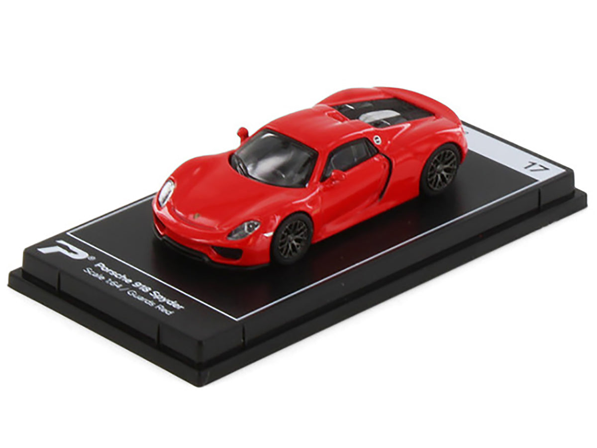 Porsche 918 Spyder Guards Red "Hypercar League Collection" 1/64 Diecast Model Car