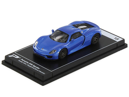 Porsche 918 Spyder Sapphire Blue Metallic "Hypercar League Collection" 1/64 Diecast Model Car