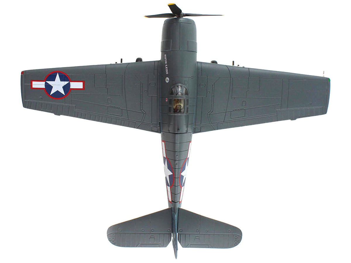 Grumman F6F-3 Hellcat Fighter Aircraft "Ruth-Less Lt. Oscar Chenoweth VF-38 Segi Point Airstrip New Georgia Island" (1943) United States Navy "Air Power Series" 1/72 Diecast Model