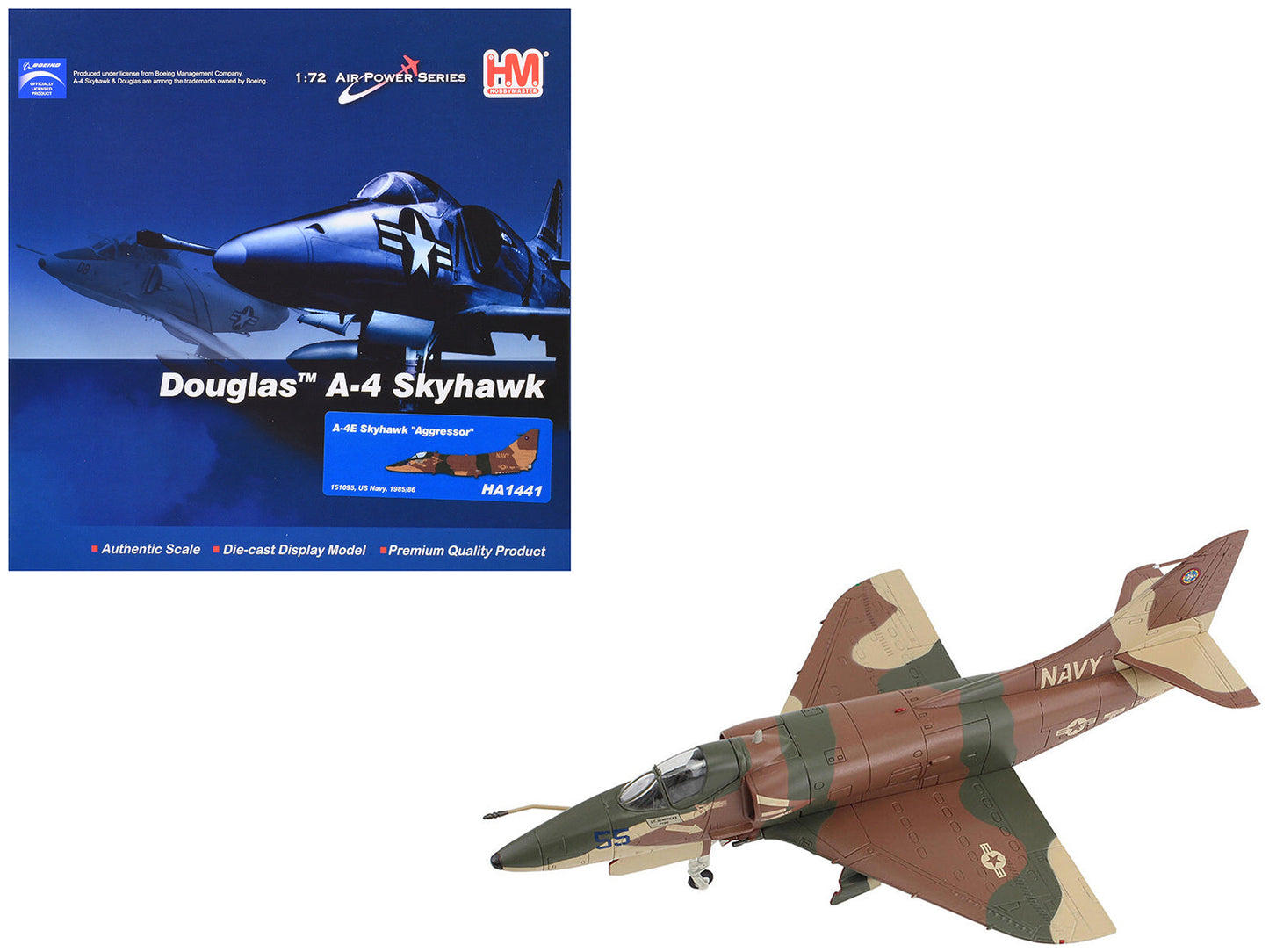 Douglas A-4E Skyhawk Aircraft "Aggressor 151095" (1985/6) United States Navy "Air Power Series" 1/72 Diecast Model