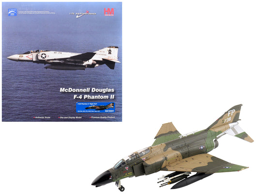 McDonnell Douglas F-4D Phantom II Fighter-Bomber Aircraft "66-8738 Night Owl 497th TFS Ubon RTAFB Thailand" (1972) United States Air Force "Air Power Series" 1/72 Diecast Model