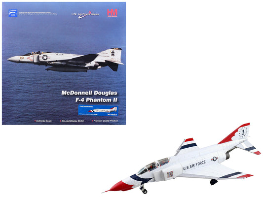 McDonnell Douglas F-4E Phantom II Fighter-Bomber Aircraft "Thunderbirds No.1 Plane 1973/74 Season" United States Air Force "Air Power Series" 1/72 Diecast Model