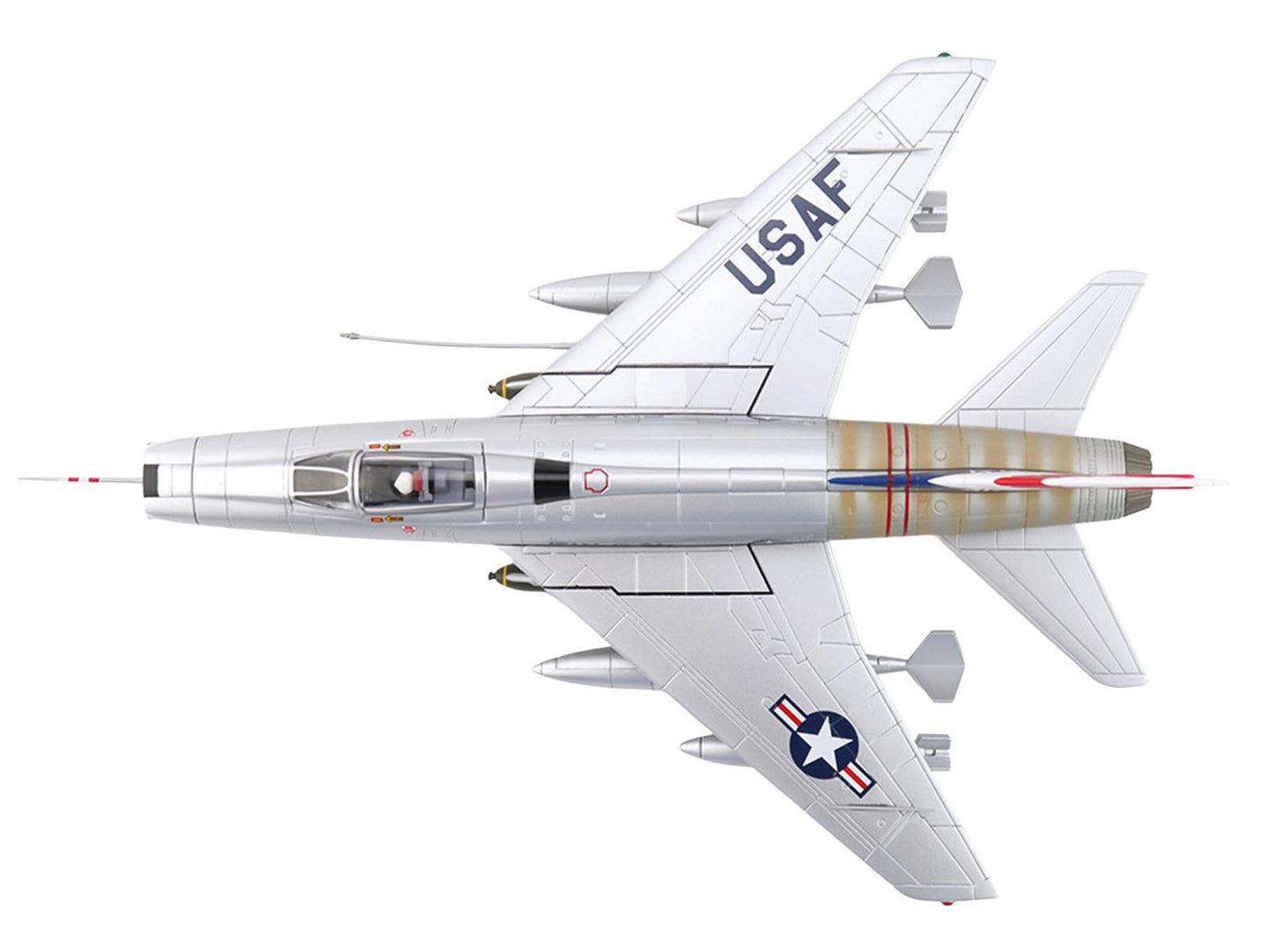 North American F-100 Super Sabre Fighter Aircraft "FW-871 National Military Museum Soesterberg Netherlands" United States Air Force "Air Power Series" 1/72 Diecast Model