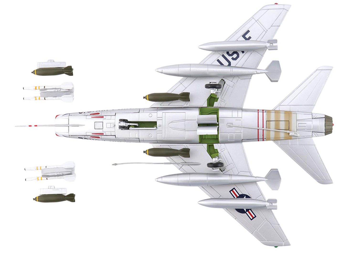 North American F-100 Super Sabre Fighter Aircraft "FW-871 National Military Museum Soesterberg Netherlands" United States Air Force "Air Power Series" 1/72 Diecast Model