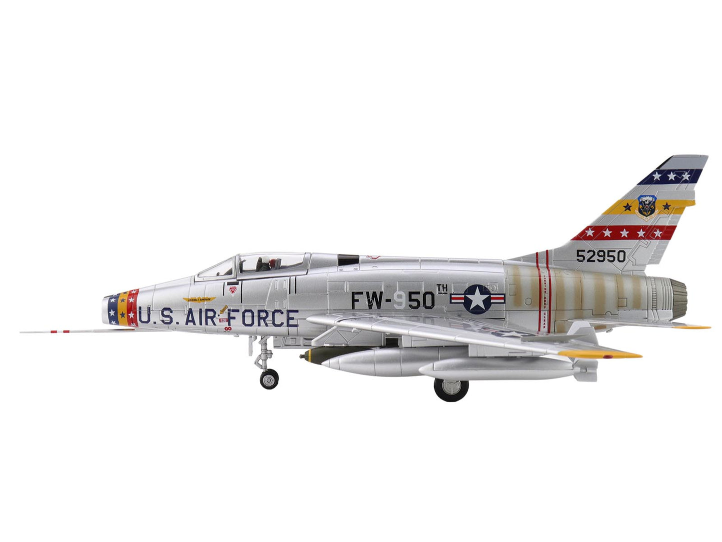 North American F-100D Super Sabre Fighter Aircraft "FW-871 81st TFS 50th TFW France" (1958) United States Air Force "Air Power Series" 1/72 Diecast Model