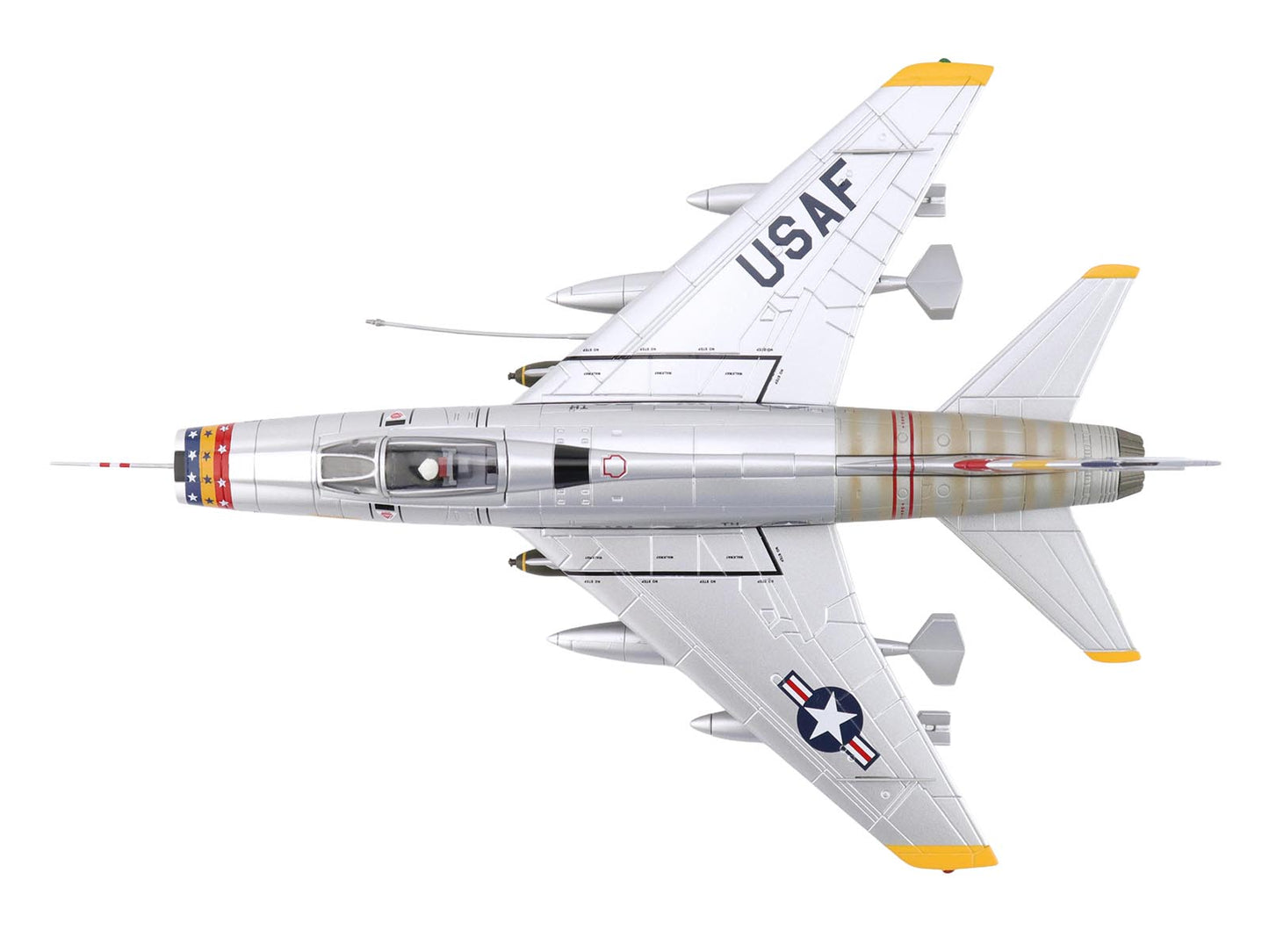 North American F-100D Super Sabre Fighter Aircraft "FW-871 81st TFS 50th TFW France" (1958) United States Air Force "Air Power Series" 1/72 Diecast Model