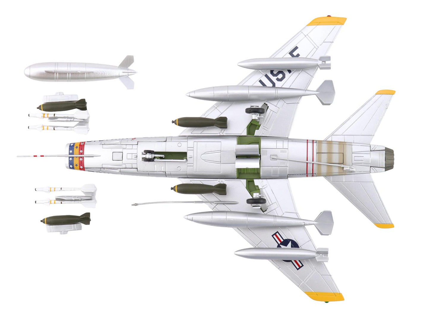 North American F-100D Super Sabre Fighter Aircraft "FW-871 81st TFS 50th TFW France" (1958) United States Air Force "Air Power Series" 1/72 Diecast Model