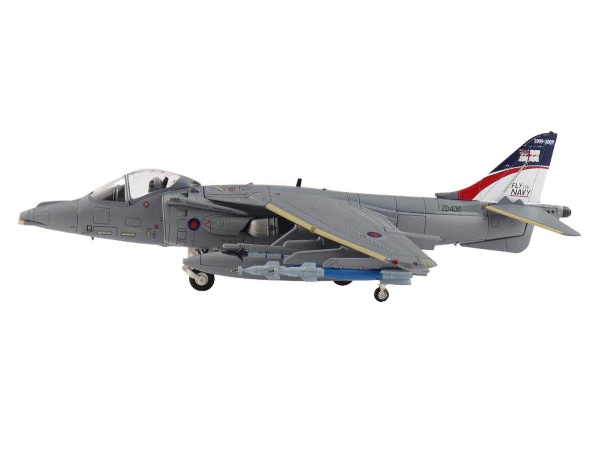 British Aerospace Harrier GR.9 Aircraft "ZD406 Royal Navy Strike Wing RAF Station Cottesmore" (2009) British Royal Air Force/Navy "Air Power Series" 1/72 Diecast Model