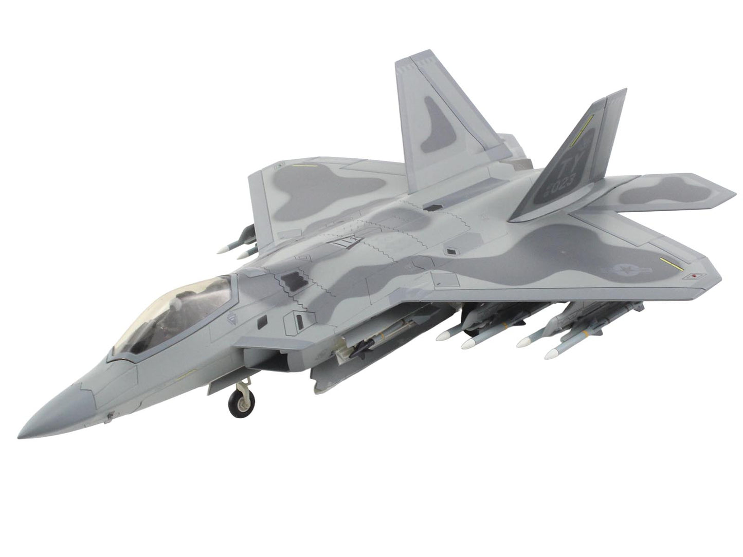 Lockheed F-22 Raptor Stealth Aircraft "01-4023 Major Joshua 'Cabo' Gunderson 43rd FS 325th FW Tyndall AFB" United States Air Force "Air Power Series" 1/72 Diecast Model
