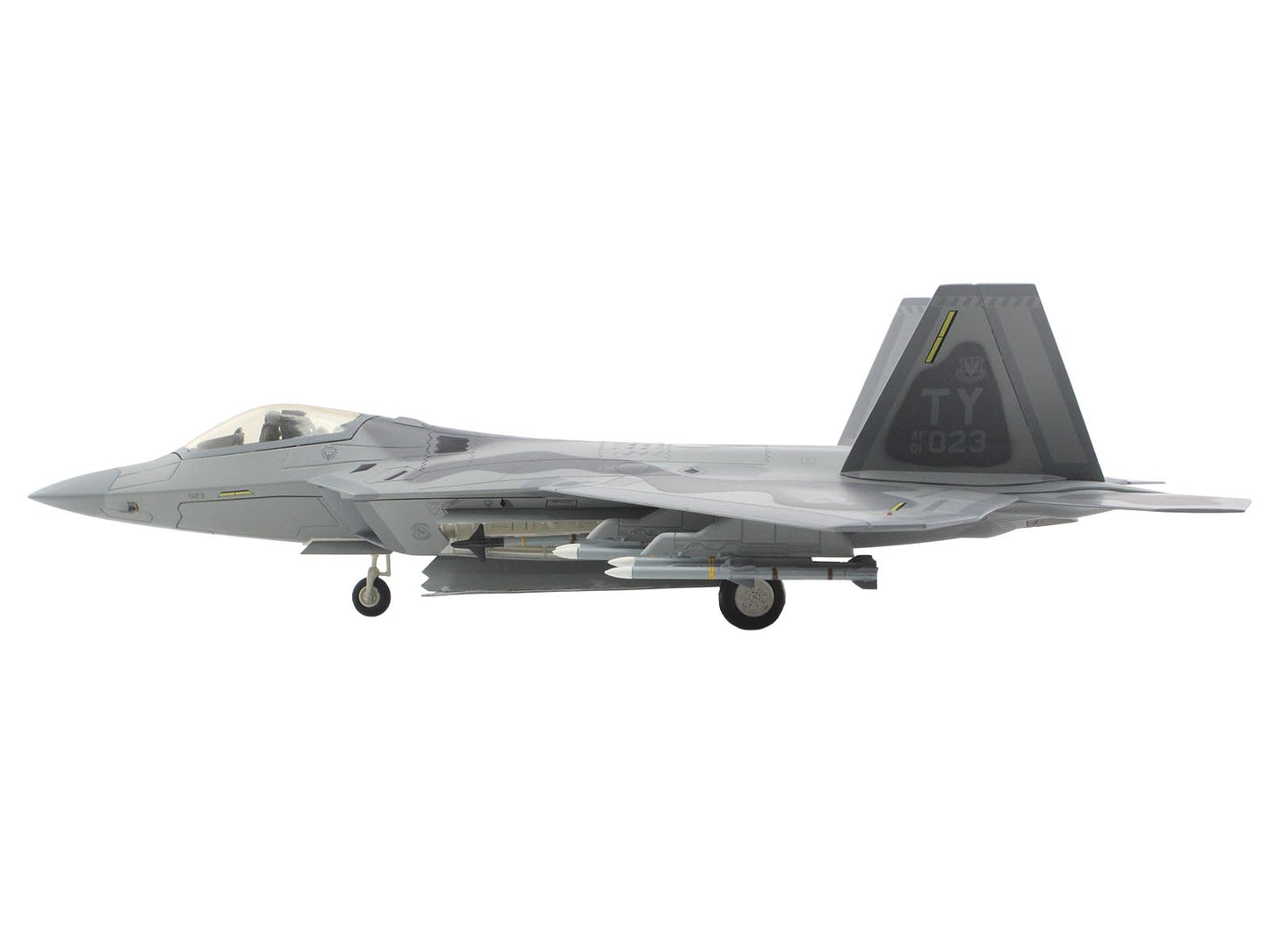 Lockheed F-22 Raptor Stealth Aircraft "01-4023 Major Joshua 'Cabo' Gunderson 43rd FS 325th FW Tyndall AFB" United States Air Force "Air Power Series" 1/72 Diecast Model