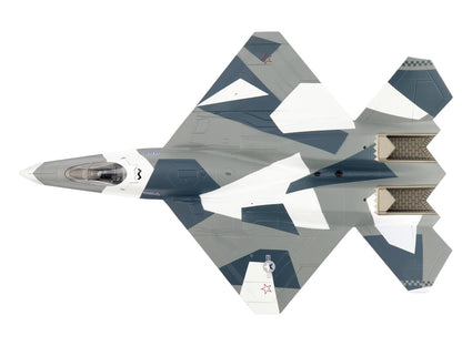 Northrop F-23 Black Widow II Stealth Fighter Aircraft Blue 054 Su-57 Aggressor What If Scheme 65th AGRS Nellis AFB United States Air Force Air Power Series 1/72 Diecast Model