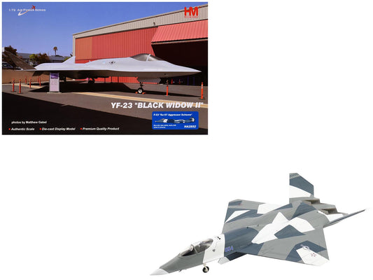 Northrop F-23 Black Widow II Stealth Fighter Aircraft Blue 054 Su-57 Aggressor What If Scheme 65th AGRS Nellis AFB United States Air Force Air Power Series 1/72 Diecast Model