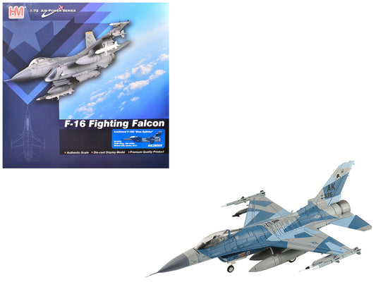 Lockheed F-16C Fighting Falcon Fighter Aircraft "86-0335 Blue Splinter 354th Wing 18th AGRS Eielson AFB" (2018) United States Air Force "Air Power Series" 1/72 Diecast Model