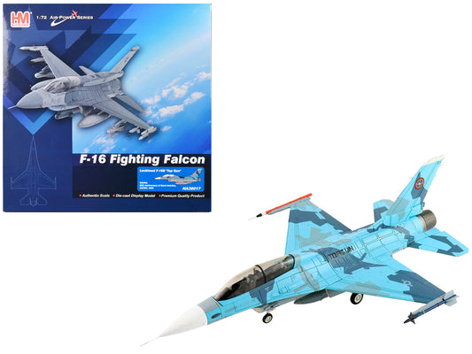 Lockheed F-16B Fighting Falcon Fighter Aircraft "Top Gun 90th Anniversary of Naval Aviation NSAWC" United States Navy "Air Power Series" 1/72 Diecast Model