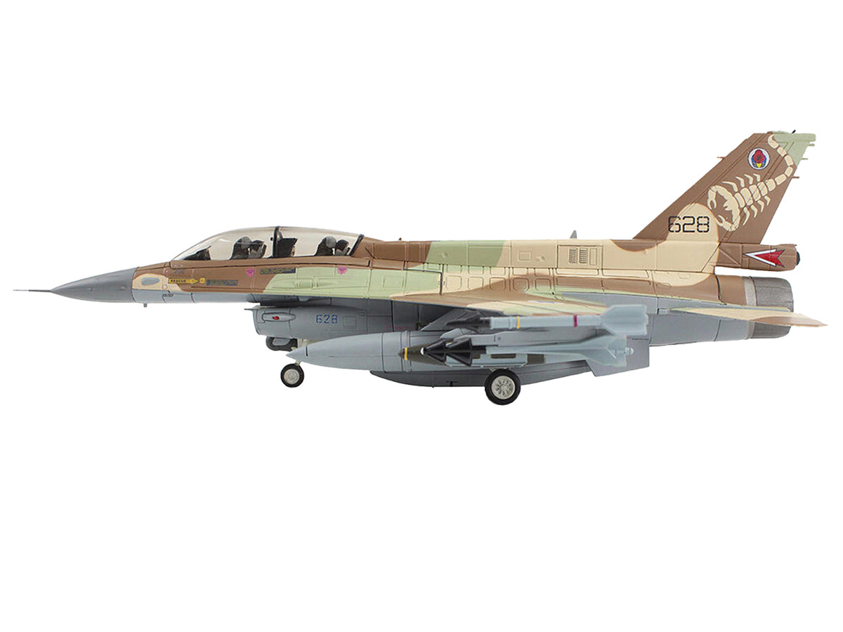 Lockheed F-16D Fighting Falcon Fighter Aircraft "628 Barak 105 Squadron The Scorpion" Israeli Air Force "Air Power Series" 1/72 Diecast Model